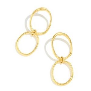 Madewell - Goldtone Brushed Linked Oval Drop Earrings